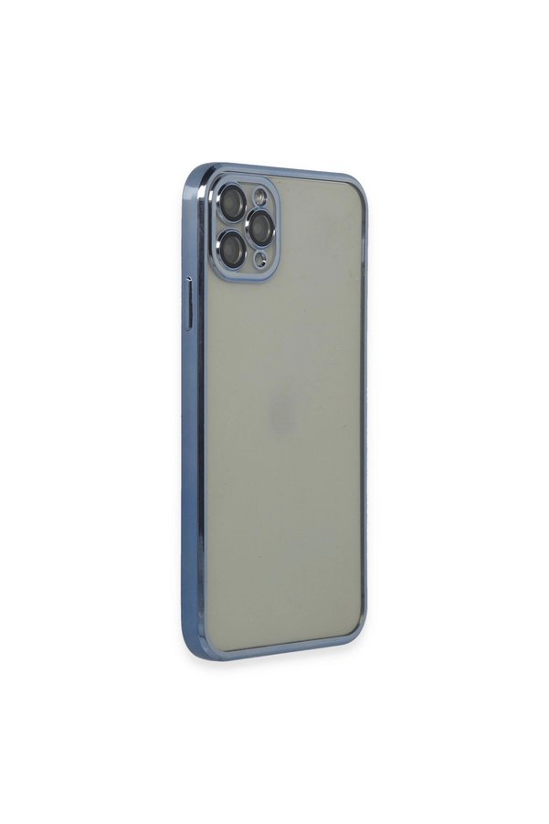 Evi̇mdeyokyok Apple İphone 11 Pro Max Kılıf Razer Lensli̇ Si̇li̇kon - Açık Mavi̇