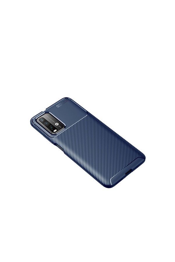 Evimdeyokyok Xiaomi Redmi 9T Kılıf Auto Focus Karbon Kapak - Lacivert