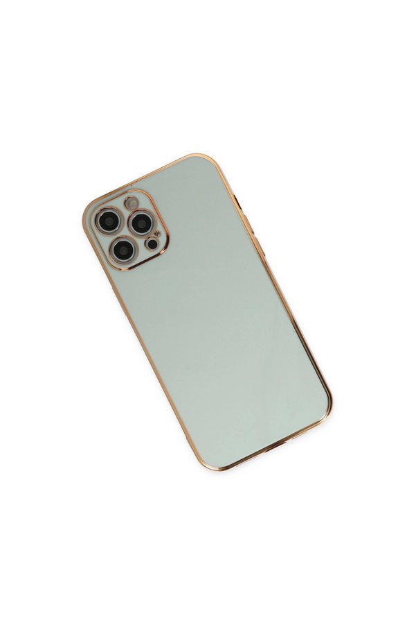 Evi̇mdeyokyok Apple İphone 12 Pro Max Kılıf Volet Si̇li̇kon - Açık Yeşi̇l
