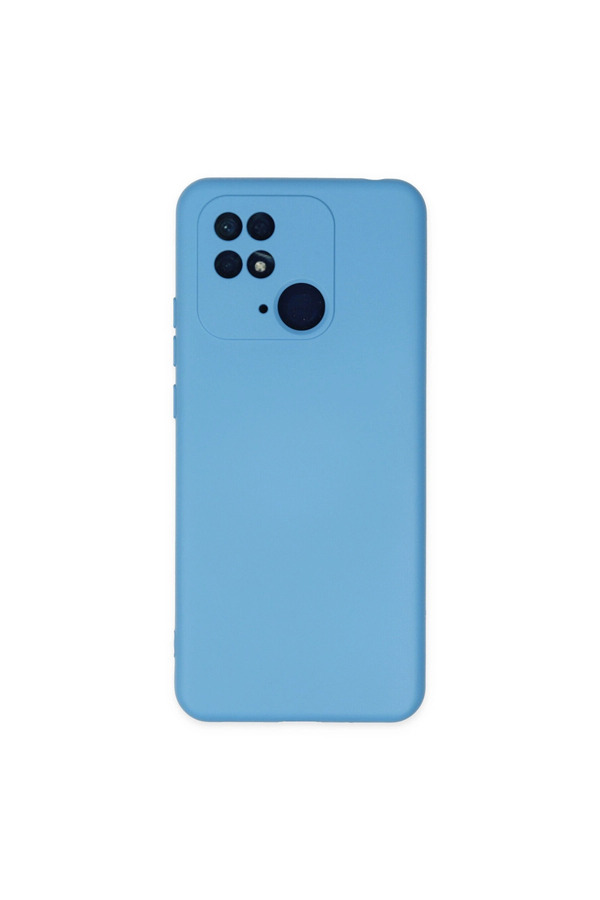 Evimdeyokyok Xiaomi Redmi 10C Kılıf Nano İçi Kadife Silikon - Mavi