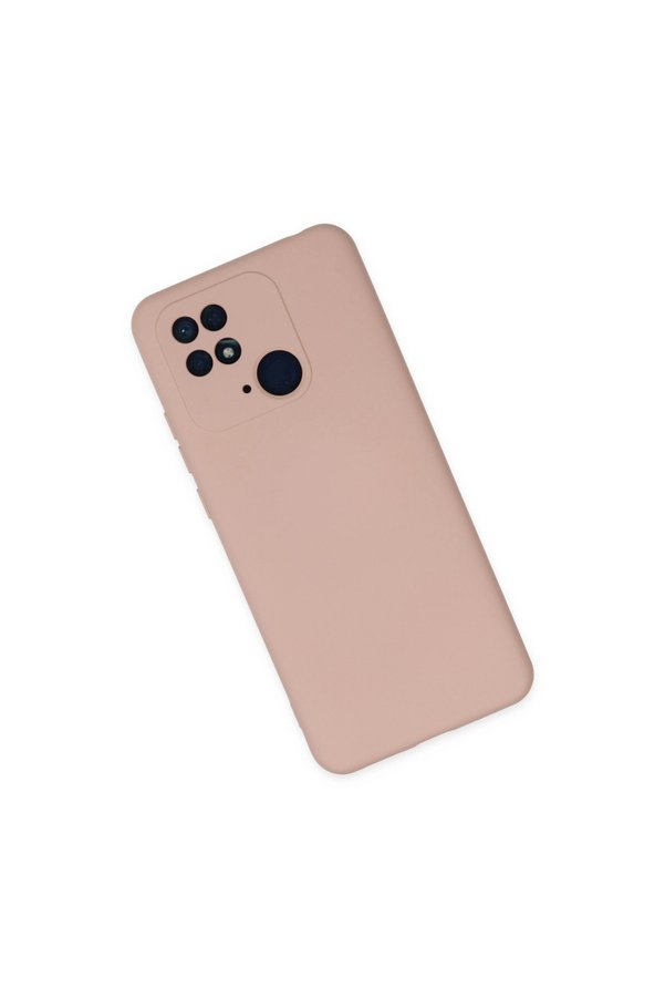 Evimdeyokyok Xiaomi Redmi 10C Kılıf Nano İçi Kadife Silikon - Pudra