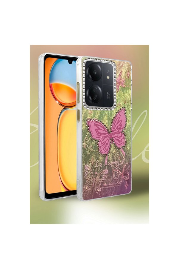 Evi̇mdeyokyok Xi̇aomi̇ Redmi̇ 13C Kılıf Blade Aynalı Desenli̇ Kapak - Desen 7