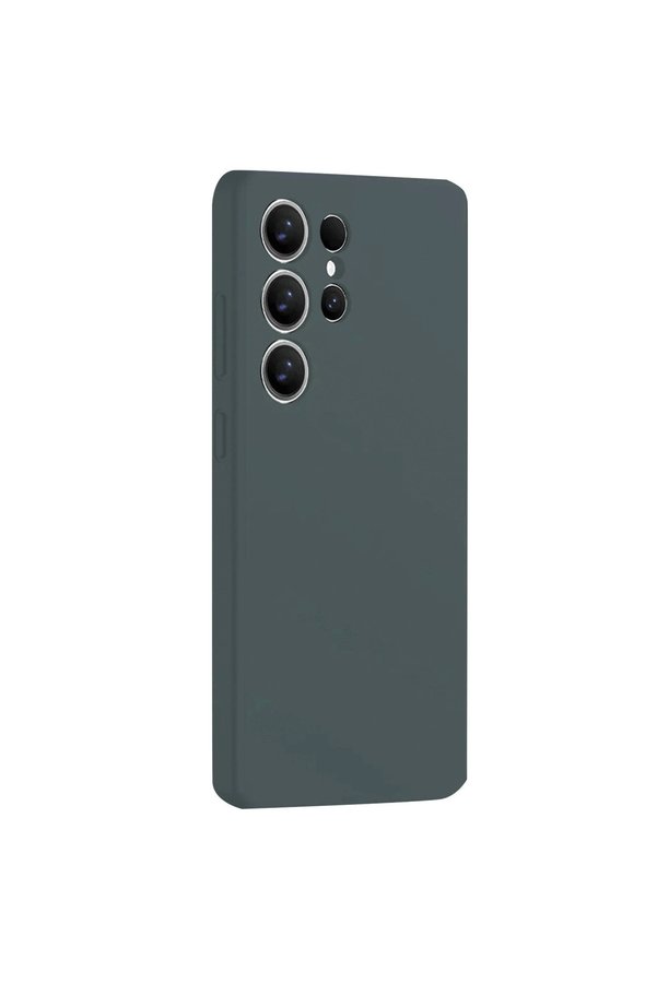 Evimdeyokyok Samsung Galaxy S25 Ultra Kılıf Nano İçi Kadife Silikon - Koyu Yeşil
