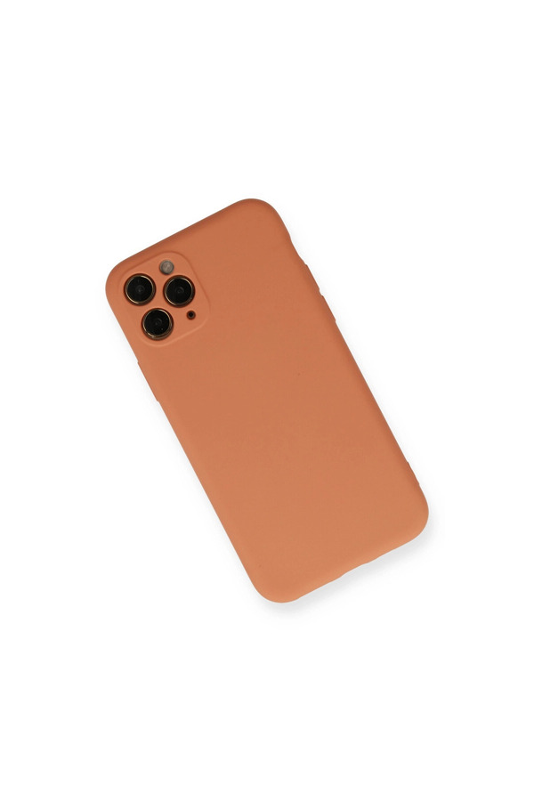 Evimdeyokyok Apple İphone 11 Pro Kılıf Nano İçi Kadife Silikon - Mat Turuncu