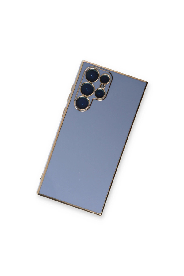 Evimdeyokyok Samsung Galaxy S22 Ultra Kılıf Volet Silikon - Mavi
