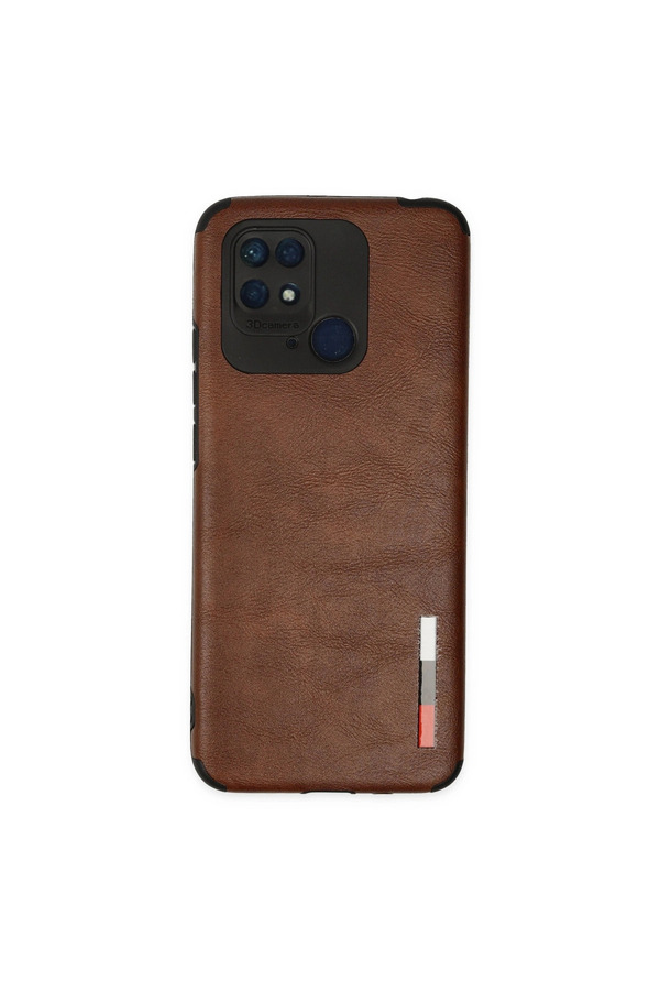 Evimdeyokyok Xiaomi Redmi 10C Kılıf Loop Deri Silikon - Kahverengi