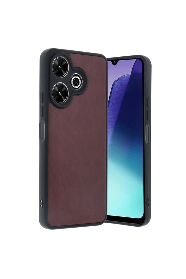 Evimdeyokyok Xiaomi Redmi 13 4G Kılıf Aras Deri Kapak - Bordo