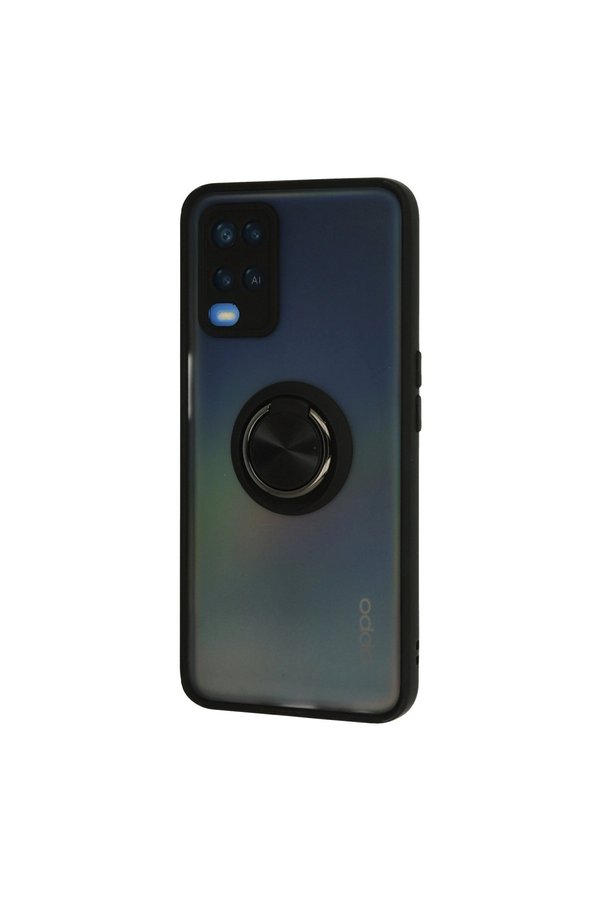 Evi̇mdeyokyok Oppo A54 4G Kılıf Montreal Yüzüklü Si̇li̇kon Kapak - Si̇yah