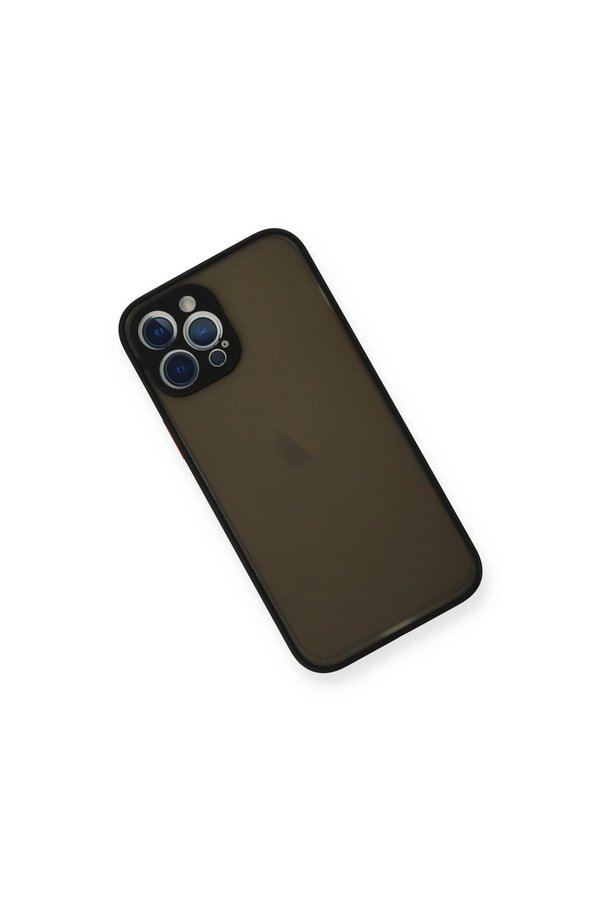 Evi̇mdeyokyok Apple İphone 12 Pro Max Kılıf Montreal Si̇li̇kon Kapak - Si̇yah