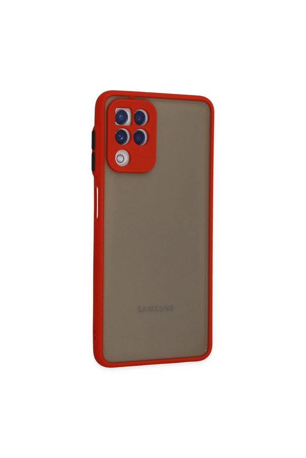 Evi̇mdeyokyok Samsung Galaxy A22 Kılıf Montreal Si̇li̇kon Kapak - Kırmızı