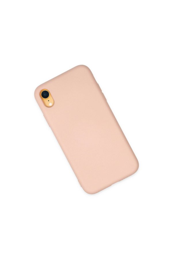 Evimdeyokyok Apple İphone Xr Kılıf Nano İçi Kadife Silikon - Pudra