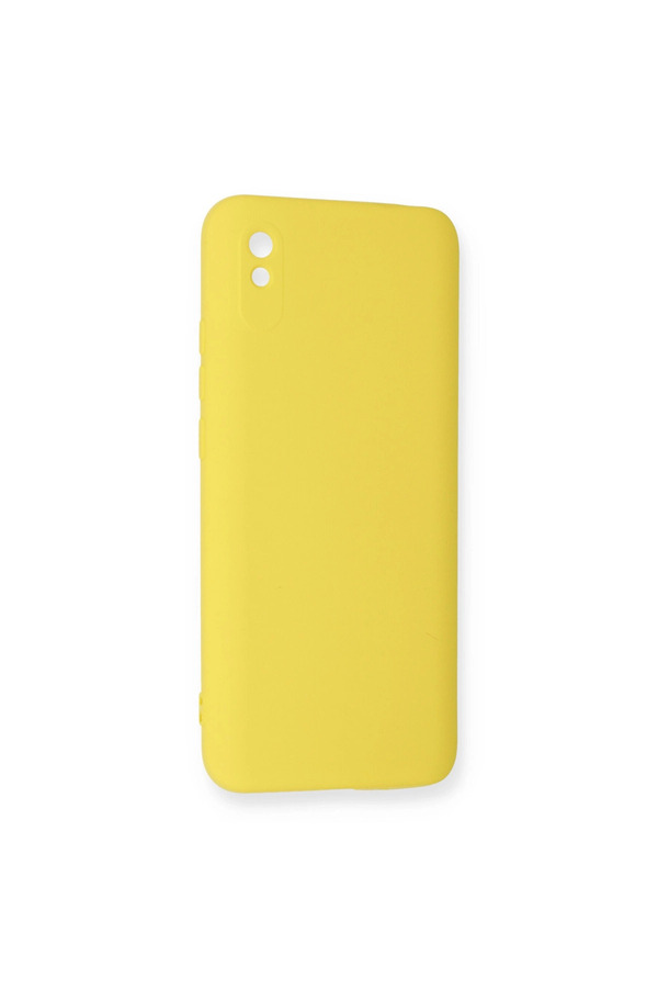 Evimdeyokyok Xiaomi Redmi 9A Kılıf Nano İçi Kadife Silikon - Sarı
