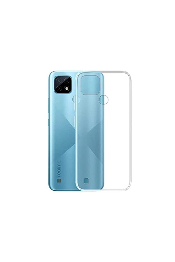 Evimdeyokyok Realme C21 Kılıf Deluxe 2Mm Şeffaf Silikon - Şeffaf