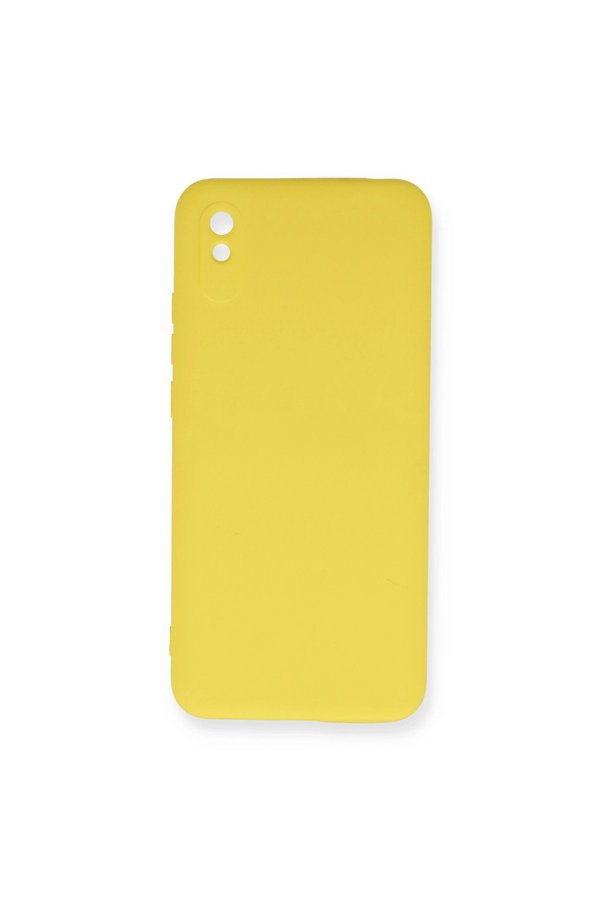 Evimdeyokyok Xiaomi Redmi 9A Kılıf Nano İçi Kadife Silikon - Sarı