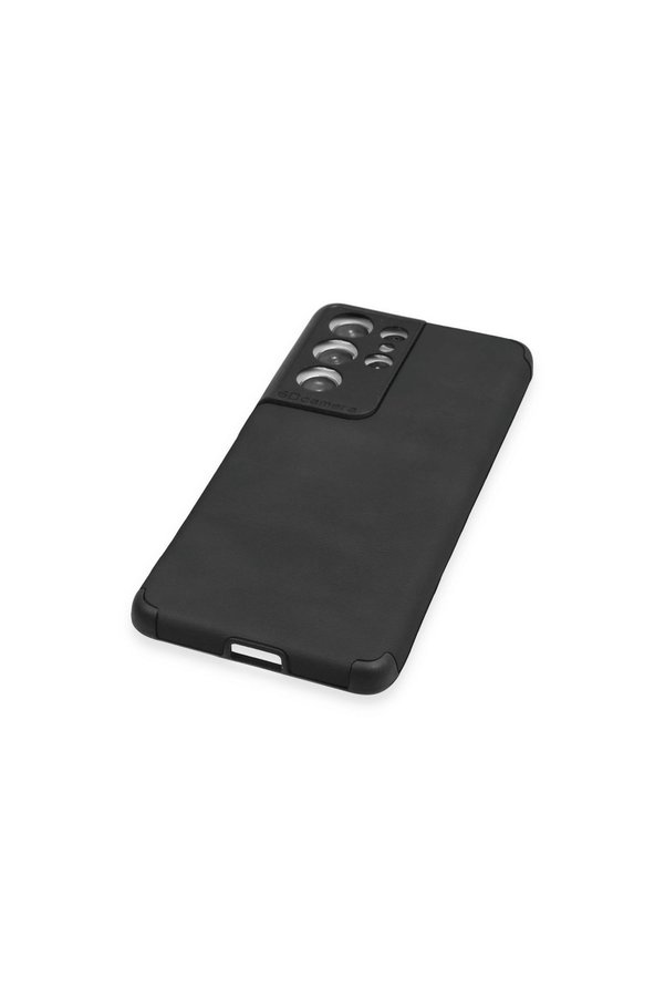 Evimdeyokyok Samsung Galaxy S21 Ultra Kılıf Loop Deri Silikon - Siyah