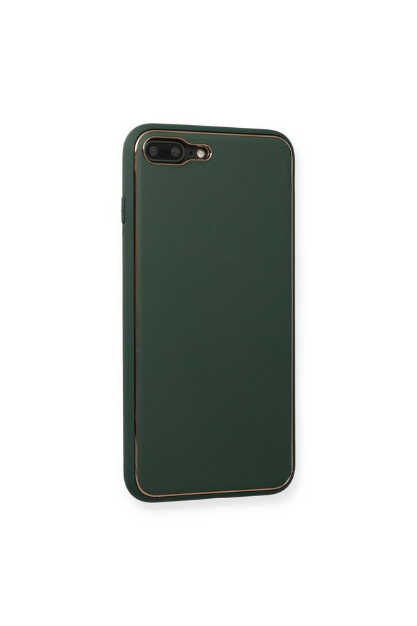 Evimdeyokyok Apple İphone 7 Plus Kılıf Coco Deri Silikon Kapak - Yeşil