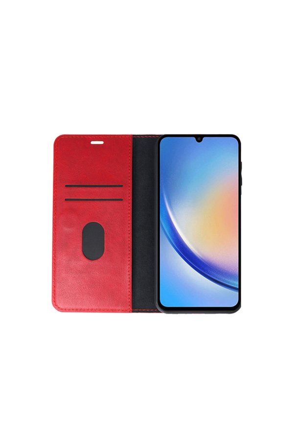 Evimdeyokyok Samsung Galaxy A24 4G Kılıf Trend S Plus Kapaklı Kılıf - Kırmızı