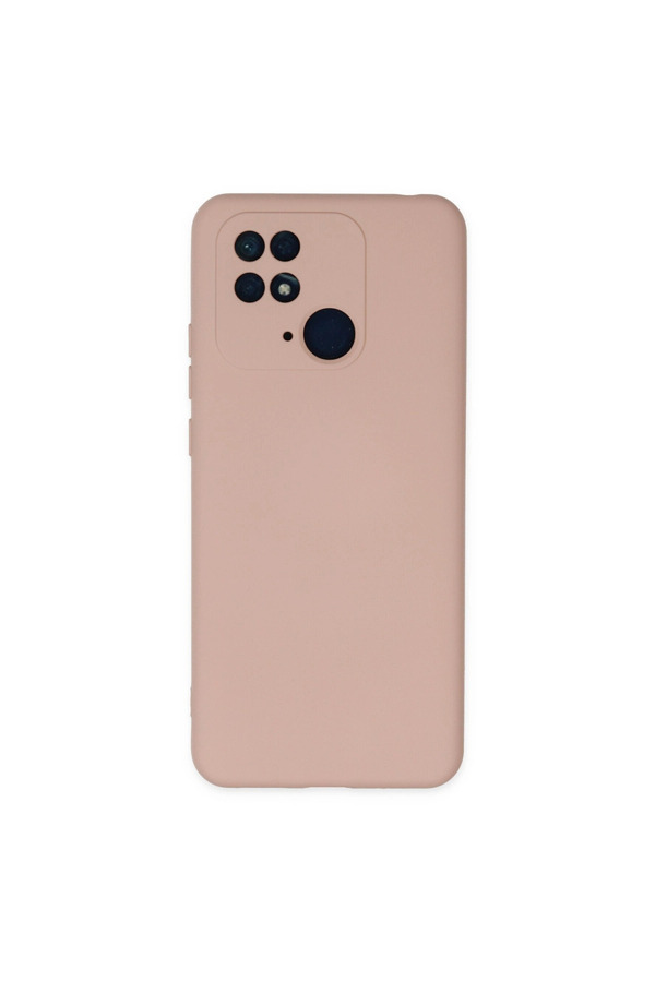 Evimdeyokyok Xiaomi Redmi 10C Kılıf Nano İçi Kadife Silikon - Pudra