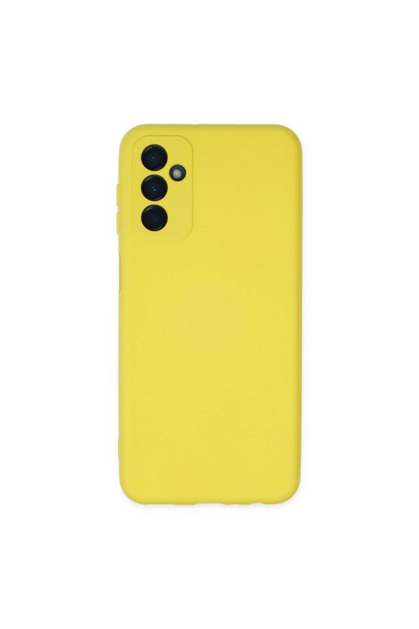 Evimdeyokyok Samsung Galaxy M23 Kılıf Nano İçi Kadife Silikon - Sarı
