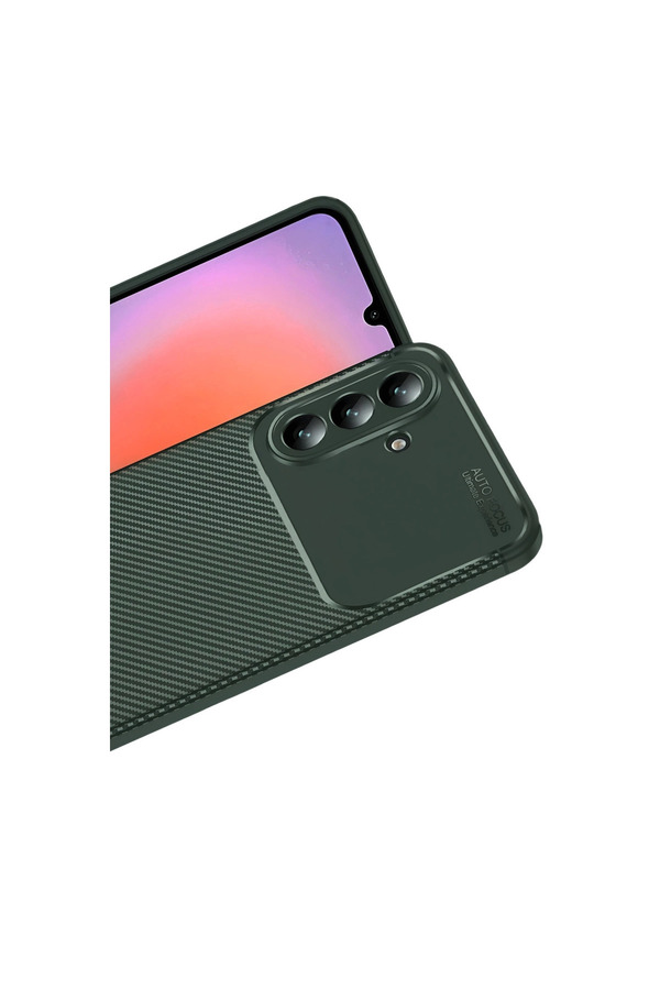 Evi̇mdeyokyok Samsung Galaxy S26 Plus Auto Focus Karbon Kapak - Koyu Yeşi̇l