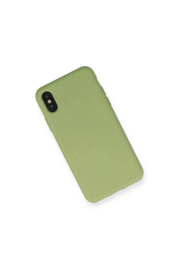 Evimdeyokyok Apple İphone Xs Max Kılıf Nano İçi Kadife Silikon - Yeşil