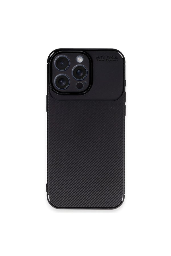Evimdeyokyok Apple İphone 16 Pro Max Kılıf Auto Focus Karbon Kapak - Siyah