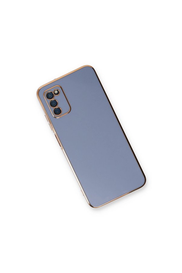 Evimdeyokyok Samsung Galaxy A03S Kılıf Volet Silikon - Mavi