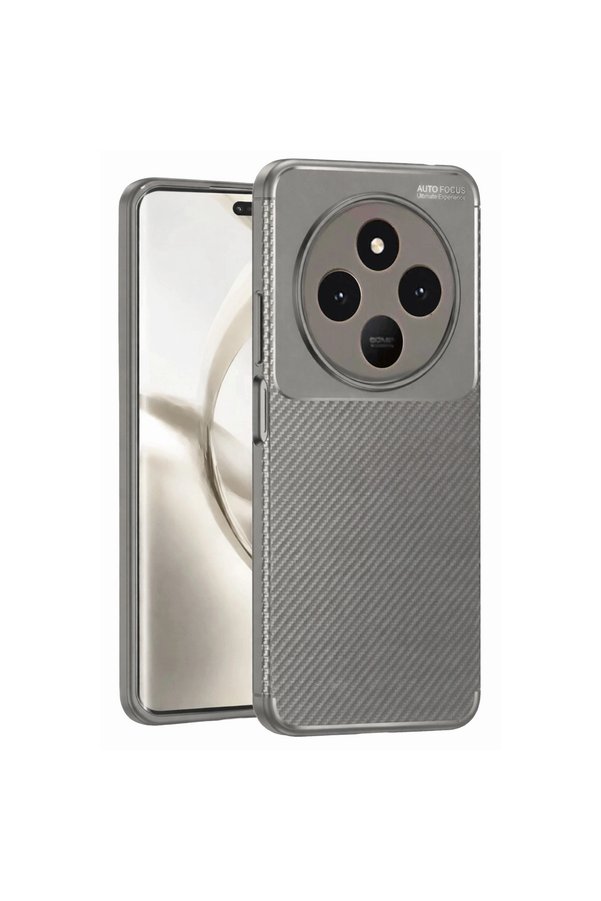 Evimdeyokyok Tecno Spark 30 Kılıf Auto Focus Karbon Kapak - Gri