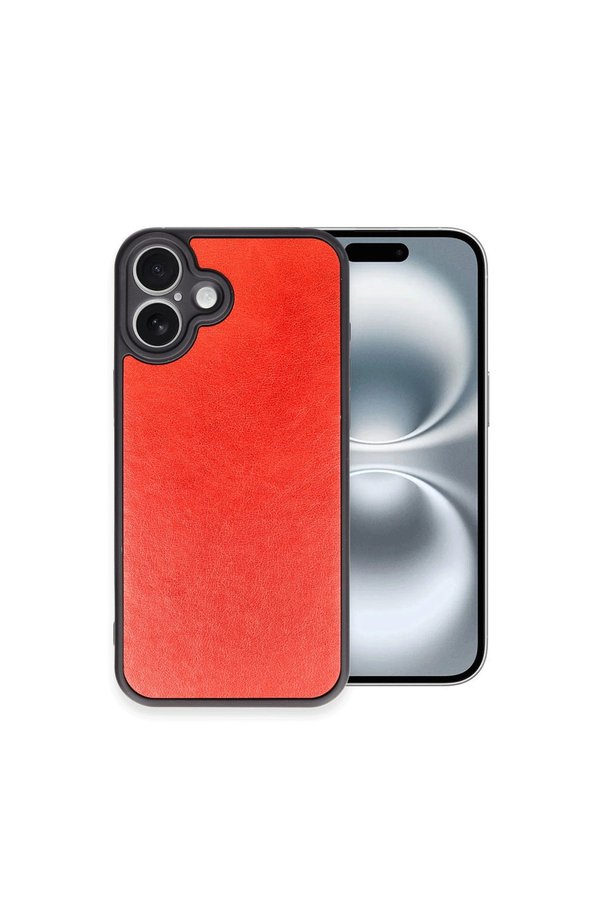 Evimdeyokyok Apple İphone 16 Plus Kılıf Aras Deri Kapak - Kırmızı