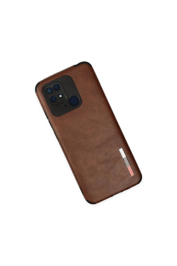 Evimdeyokyok Xiaomi Redmi 10C Kılıf Loop Deri Silikon - Kahverengi