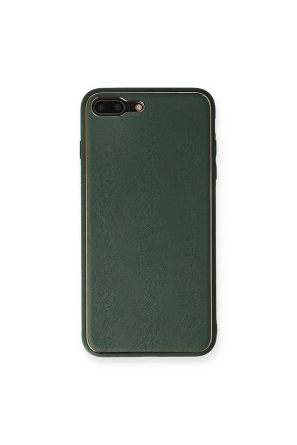 Evimdeyokyok Apple İphone 7 Plus Kılıf Coco Deri Silikon Kapak - Yeşil