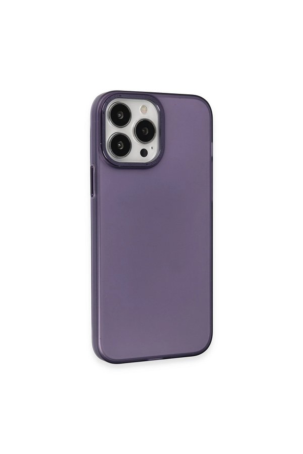 Evimdeyokyok Apple İphone 15 Pro Max Kılıf Modos Metal Kapak - Derin Mor