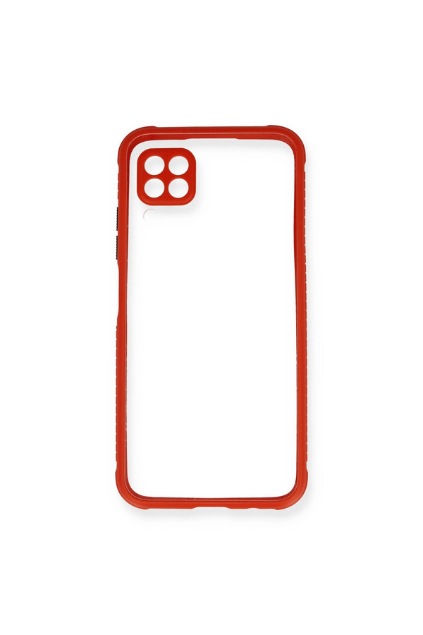 Evimdeyokyok Huawei P40 Lite Kılıf Miami Şeffaf Silikon - Kırmızı