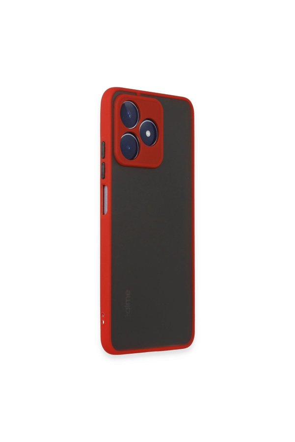 Evi̇mdeyokyok Realme C53 Kılıf Montreal Si̇li̇kon Kapak - Kırmızı