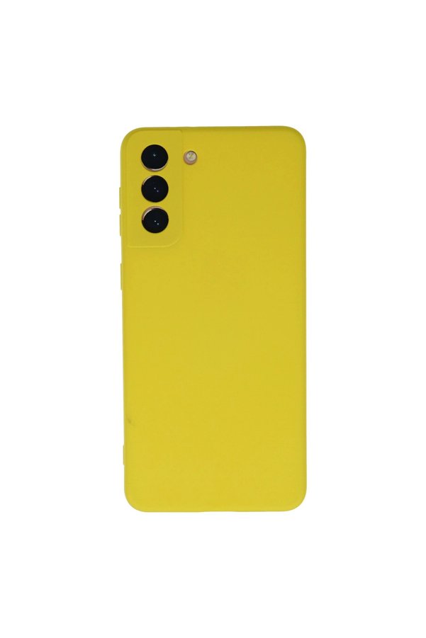 Evimdeyokyok Samsung Galaxy S21 Plus Kılıf Nano İçi Kadife Silikon - Sarı