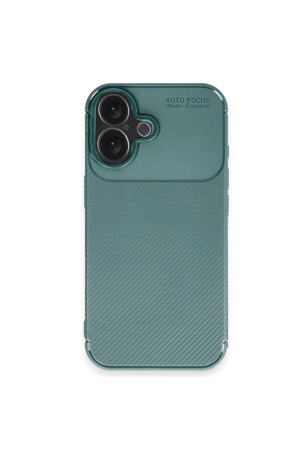 Evimdeyokyok Apple İphone 16 Kılıf Auto Focus Karbon Kapak - Koyu Yeşil