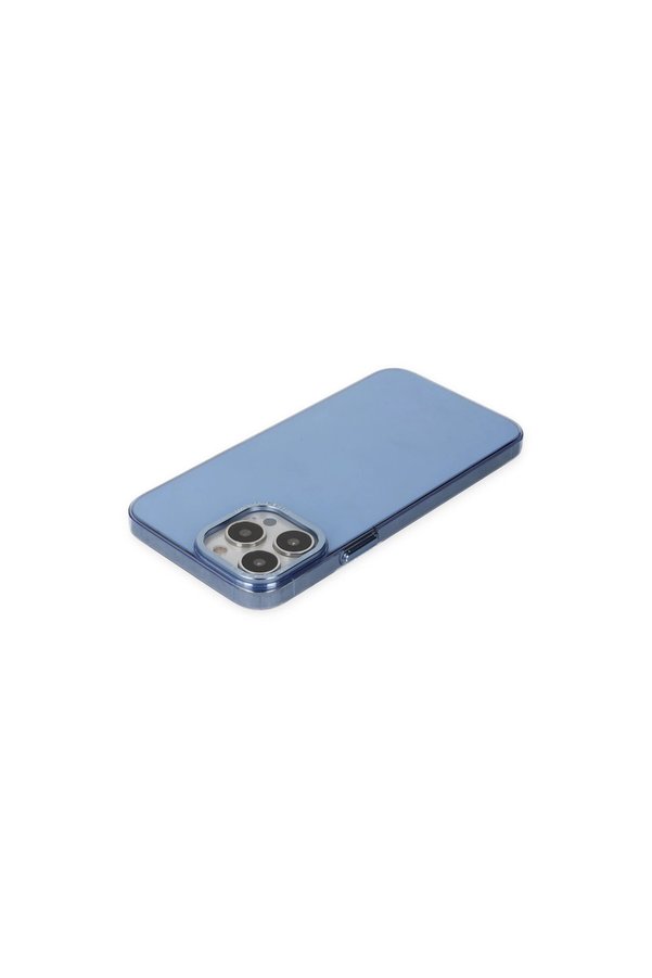 Evimdeyokyok Apple İphone 14 Pro Kılıf Anka Pc Sert Metal Kapak - Mavi