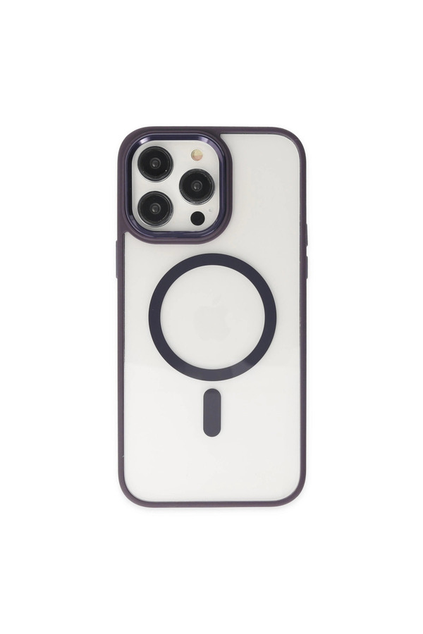 Evimdeyokyok Apple İphone 13 Pro Kılıf Room Magneticsafe Silikon - Derin Mor