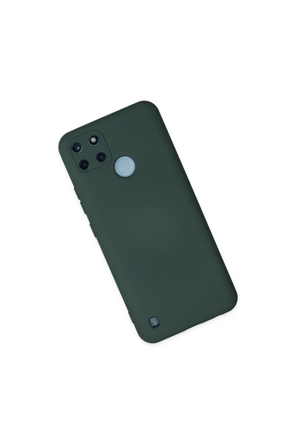 Evimdeyokyok Realme C25Y Kılıf Nano İçi Kadife Silikon - Koyu Yeşil