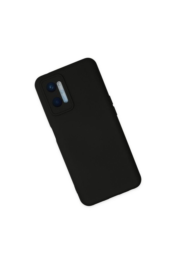Evimdeyokyok Oppo A96 Kılıf Nano İçi Kadife Silikon - Siyah
