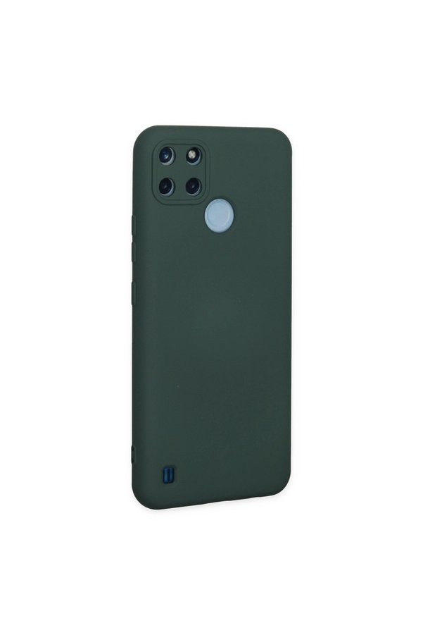 Evimdeyokyok Realme C25Y Kılıf Nano İçi Kadife Silikon - Koyu Yeşil