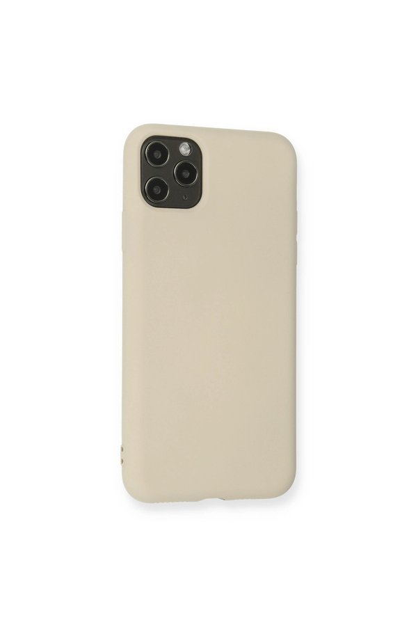 Evimdeyokyok Apple İphone 11 Pro Max Kılıf Nano İçi Kadife Silikon - Bej