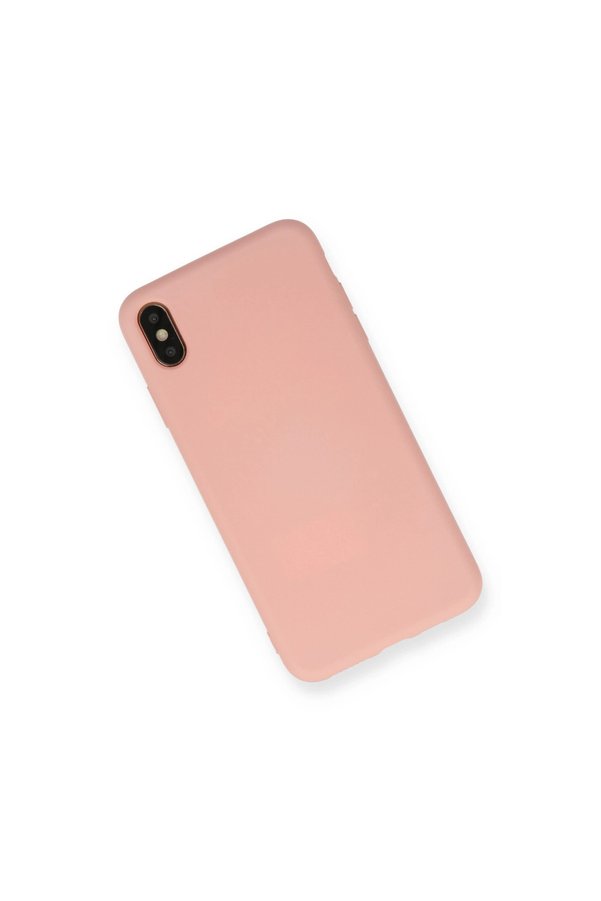 Evimdeyokyok Apple İphone X Kılıf Nano İçi Kadife Silikon - Pudra