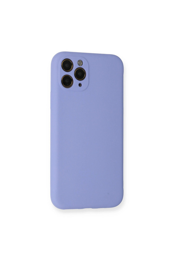 Evimdeyokyok Apple İphone 11 Pro Kılıf Nano İçi Kadife Silikon- Lila