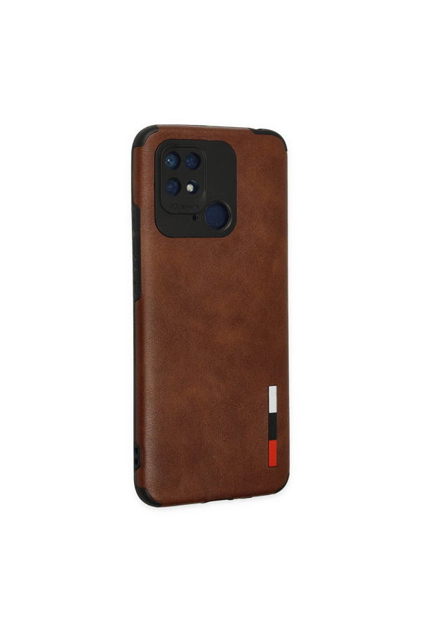 Evimdeyokyok Xiaomi Redmi 10C Kılıf Loop Deri Silikon - Kahverengi