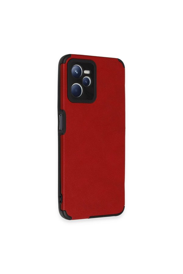 Evimdeyokyok Realme C35 Kılıf Loop Deri Silikon - Kırmızı