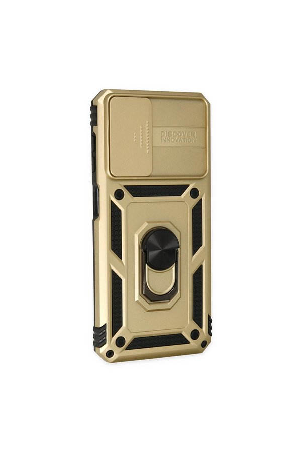Evimdeyokyok Samsung Galaxy A33 5G Kılıf Pars Lens Yüzüklü Silikon - Gold