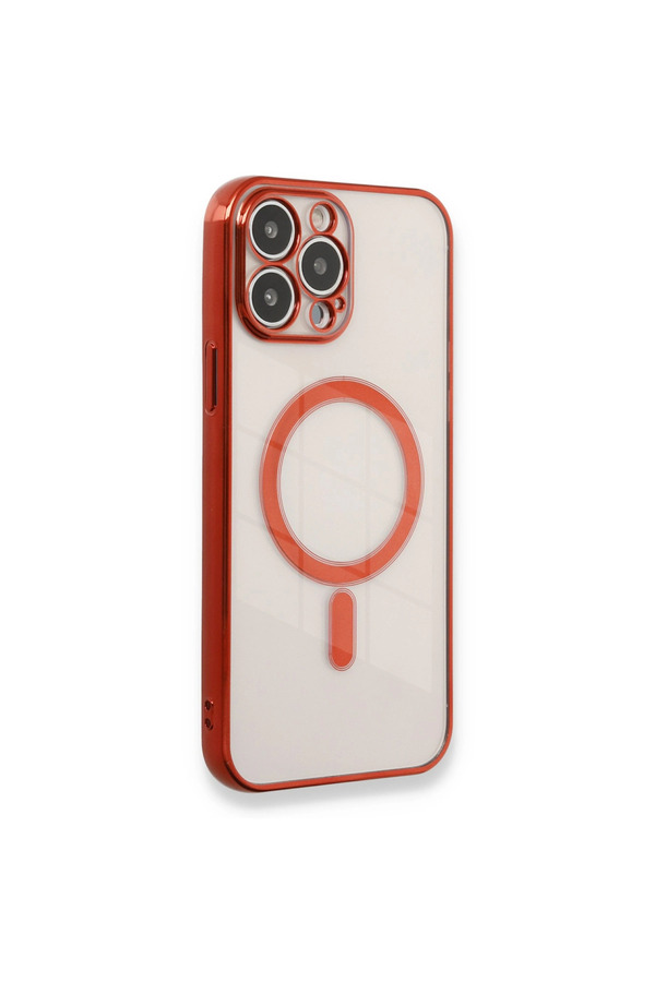 Evimdeyokyok Apple İphone 13 Pro Max Kılıf Magneticsafe Lazer Silikon - Kırmızı
