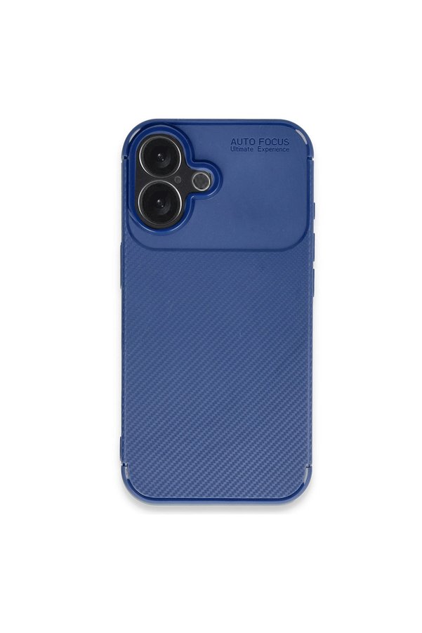 Evimdeyokyok Apple İphone 16 Kılıf Auto Focus Karbon Kapak - Lacivert