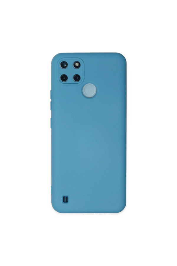 Evimdeyokyok Realme C25Y Kılıf Nano İçi Kadife Silikon - Mavi
